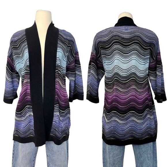 Missoni Merino Wool Striped Open-Front Cardigan Knitwear | Size: IT 42 / US 6 - Picture 1 of 12